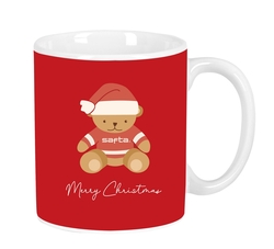 TAZA GRAND OSITO ROUGE FELICES FIESTAS 8X9,5X8CM