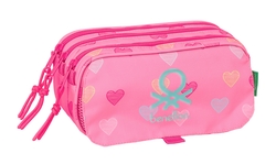 BIG BENETTON HEART TRIPLE PORTFOLIO 21.5X10X8CM