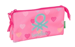 ESTOJO TRIPLO BENETTON HEART 22X12X3CM