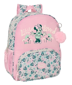 MOCHILA JUNIOR ADAPT.CARRO MINNIE MOUSE MINTY 32X38X12CM