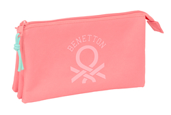 PORTATOT TRIPLE BENETTON BASICS CORAL 22X12X3CM