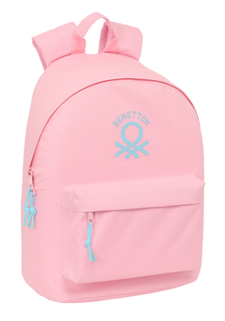 MOCHILA PORTATIL 14,1 BENETTON BASICS ROSA PAST 31X41X16CM