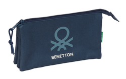 PORTATODO TRIPLE BENETTON BASICS ANTRACITA 22X12X3CM