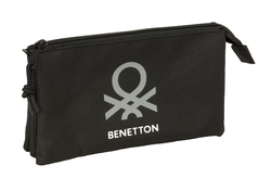 PORTATOT TRIPLE BENETTON BASICS NEGRE 22X12X3CM