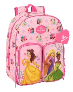 MOTXILA INFANTIL BOL. AD.CARRO PRINCESAS DISNEY 26X34X11CM