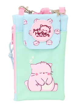 PEMBE THE PINK CAT MOBILE HOLDER PURSE 10X19CM