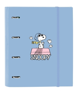 CARPETA 4 ANILLAS 35MM CON RECAMBIO SNOOPY 27x32x3,5cm