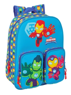 MOTXILA INFANTIL BOLSILLOS ADAPT.CARRO IRON MAN 26X34X11CM