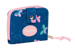 MONEDERO BILLETERA BLACKFIT8 MARIPOSAS 11X9,5X2CM