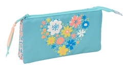 ETUI TRIPLE RECICLADO MOOS FIORI 22X12X3CM