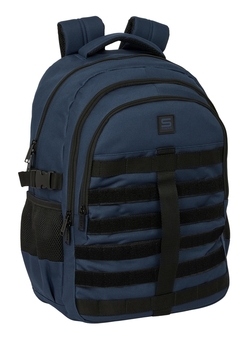 MOCHILA CROSS DUPLO SAFTA AZUL 34X46X15CM