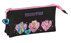 ETUI TRIPLE MONSTER HIGH 22X12X3CM
