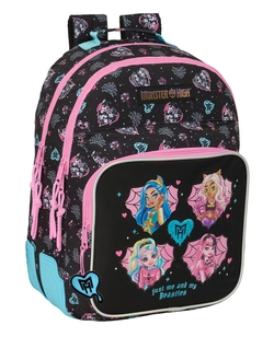 MOCHILA DOBLE ADAPTABLE CARRO MONSTER HIGH 32x42x15cm