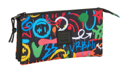 ETUI TRIPLE SAFTA GRAFFITI COLORS 22X12X3CM