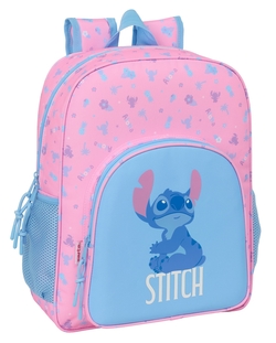 MOCHILA JUNIOR ADAPT.CARRO STITCH BRIGHT 32X38X12CM