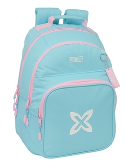 MOCHILA DOBLE ADAPTABLE A CARRO MUNICH SKY 32x42x15cm