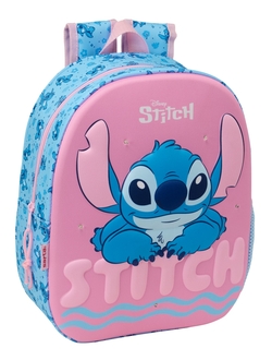 MOCHILA 3D COM LEDS STITCH 27X33X10CM