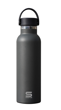 BOUTEILLE TERMO EXT. GOMA 600ML SAFTA CARBON 25X7,3X7,3CM