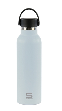 GARRAFA TERMO EXT BORRACHA 600ML SAFTA AZUL HIELO 25X7,3X7,3CM