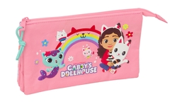 ESTOJO TRIPLO GABBY'S DOLLHOUSE 22X12X3CM