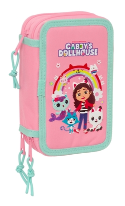 PLUMIER TRIPLE 37 PIEZAS GABBY'S DOLLHOUSE 12,5x19,5x5,5cm