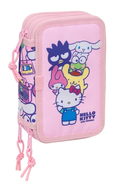 PLUMIER TRIPLO 37PCS HELLO KITTY & FRIENDS 12,5X19,5X5,5CM