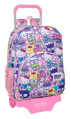MOCHILA 180+CARRO 905 HELLO KITTY & FRIENDS 33x42x14cm