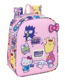 MOCHILA GUARDERIA ADAPTABLE A CARRO HELLO KITTY & FRIENDS 22x27x10cm