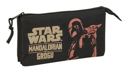 ESTOJO TRIPLO MANDALORIAN & GROGU 22X12X3CM