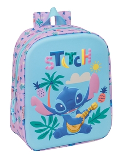 MOCHILA GUARDERIA 3D STITCH 22x27x10cm