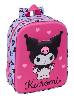 MOCHILA GUARDERIA 3D KUROMI 22x27x10cm