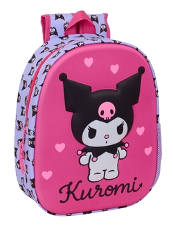 MOCHILA 3D KUROMI 27x33x10cm