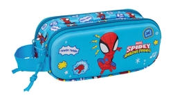 PORTATODO DOBLE 3D SPIDEY 21x8x6cm