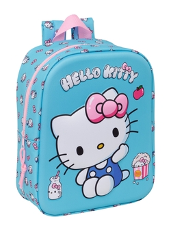 MOCHILA PRE-ESCOLAR 3D HELLO KITTY 22X27X10CM