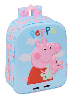 MOTXILA ESCOLA BRESSOL 3D PEPPA PIG 22X27X10CM