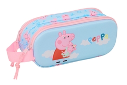 PORTATODO DOBLE 3D PEPPA PIG 21x8x6cm