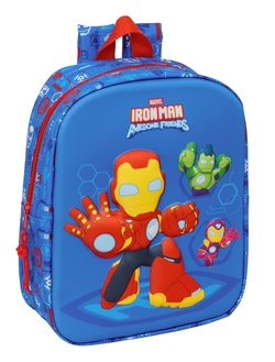 MOCHILA PRE-ESCOLAR 3D IRON MAN 22X27X10CM