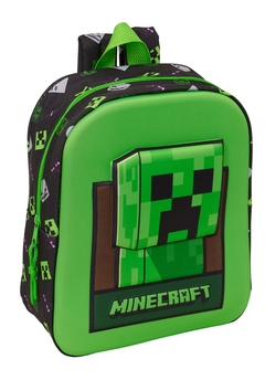 MOCHILA GUARDERIA 3D MINECRAFT 22x27x10cm