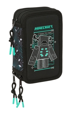 PLUMIER TRIPLE 37 PIEZAS MINECRAFT SCREEN 12,5x19,5x5,5cm