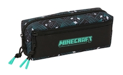 PORTATODO TRIPLE PEQUEÑO CON GOMA ELASTICA 22CM MINECRAFT SCREEN 22x8,5x6cm