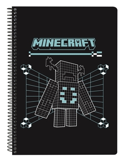 CADERNO CUARTO 80H T. DURAS MINECRAFT SCREEN 15,5X22X1CM