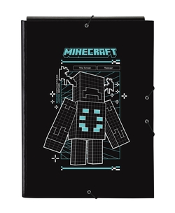 DOSSIER FOLIO 3 RABAT MINECRAFT SCREEN 26X33,5X2,5CM