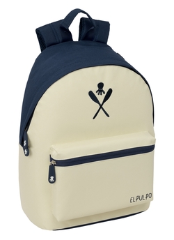 MOCHILA PARA PORTATIL 14,1 O PULPO BEIGE 31X41X16CM