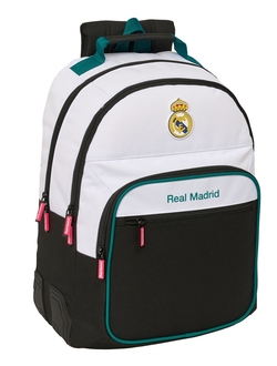 MOCHILA DOBLE ADAPTABLE A CARRO REAL MADRID EQUIPACION 26/27 32x42x15cm