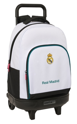 MOCHILA GDE. C/RODAS COM. EXT. REAL MADRID 33X45X22CM