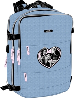 MOCHILA VIAGEM CABINA PORT 15,6'' KPOP HUNTRIX 29X44X19CM