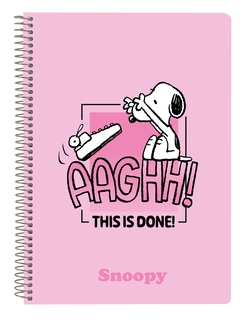 CADERNO CUARTO 80 H. TAPAS DURAS SNOOPY 15,5X22X1CM