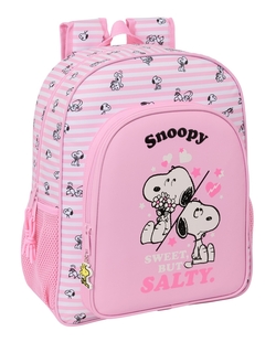 MOCHILA JUNIOR ADAPT.CARRO SNOOPY 32X38X12CM