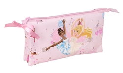 PORTATODO TRIPLE BARBIE BALLET 22x12x3cm