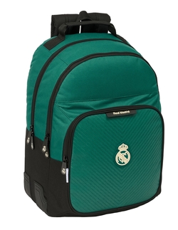 MOCHILA DOBLE AD.CARRO REAL MADRID 2ª EQ. 26/27 32X42X15CM